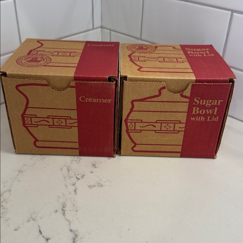 LONGABERGER POTTERY | Sugar & Creamer Set | Woven Traditions Heritage Green - Picture 4 of 8